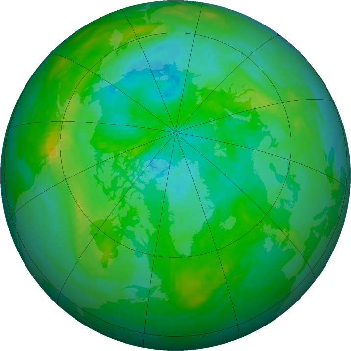 Arctic ozone map for 05 September 1980